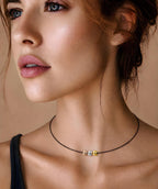 PT302B B.Tiff Triolette Pendant Necklace [Black Chain]