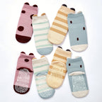 Ladybug & Friends- Organic- 4 Pairs of Stay-On Baby & Toddler Non-Slip Socks