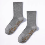Adult Organic Cotton Non-Slip Socks — Grey Grip Socks, 2 Pairs | Serene Socks