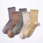 Adult Organic Cotton Non-Slip Socks — Lavender Grip Socks, 2 Pairs | Serene Socks