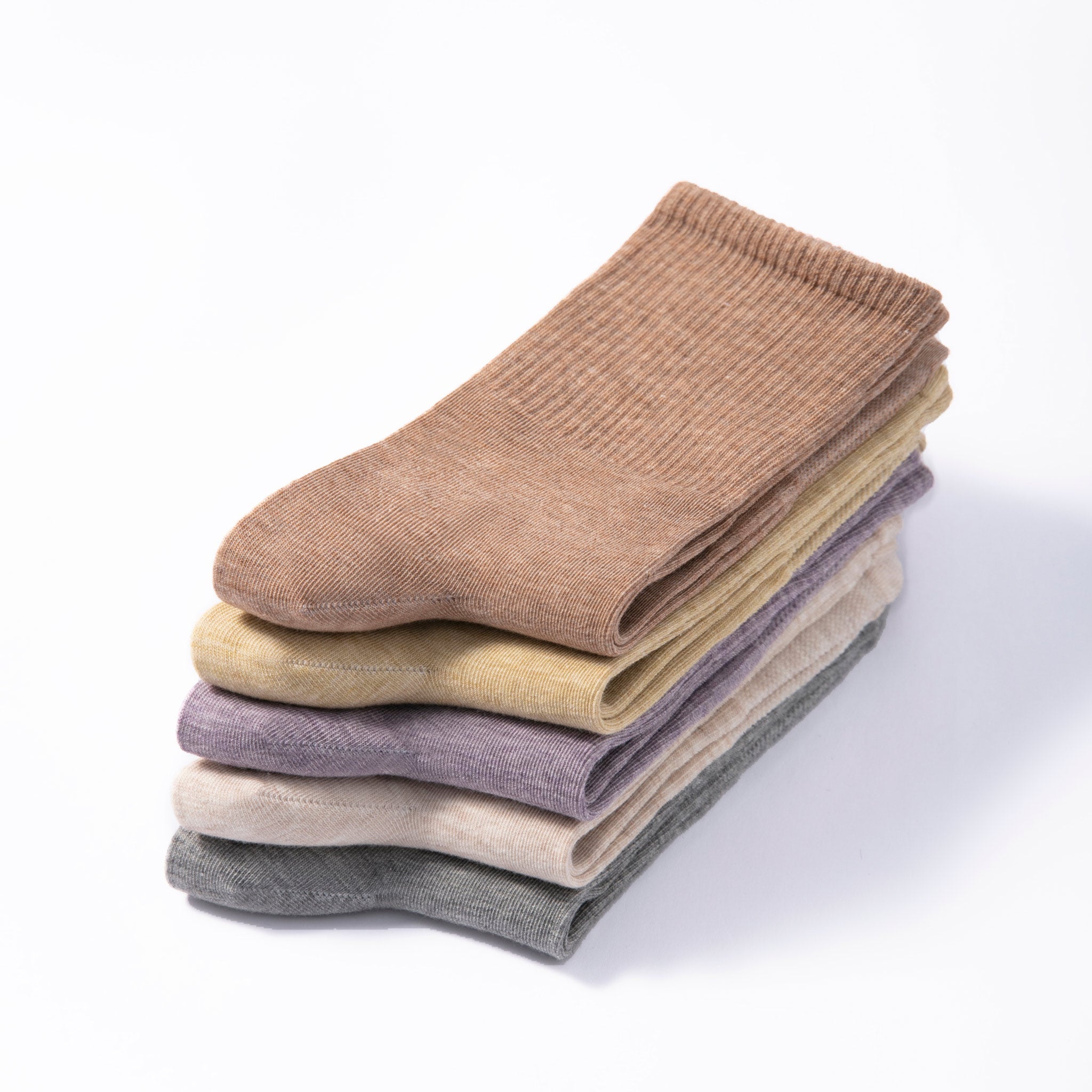 Adult Organic Cotton Non-Slip Socks — Brown Grip Socks, 2 Pairs | Serene Socks