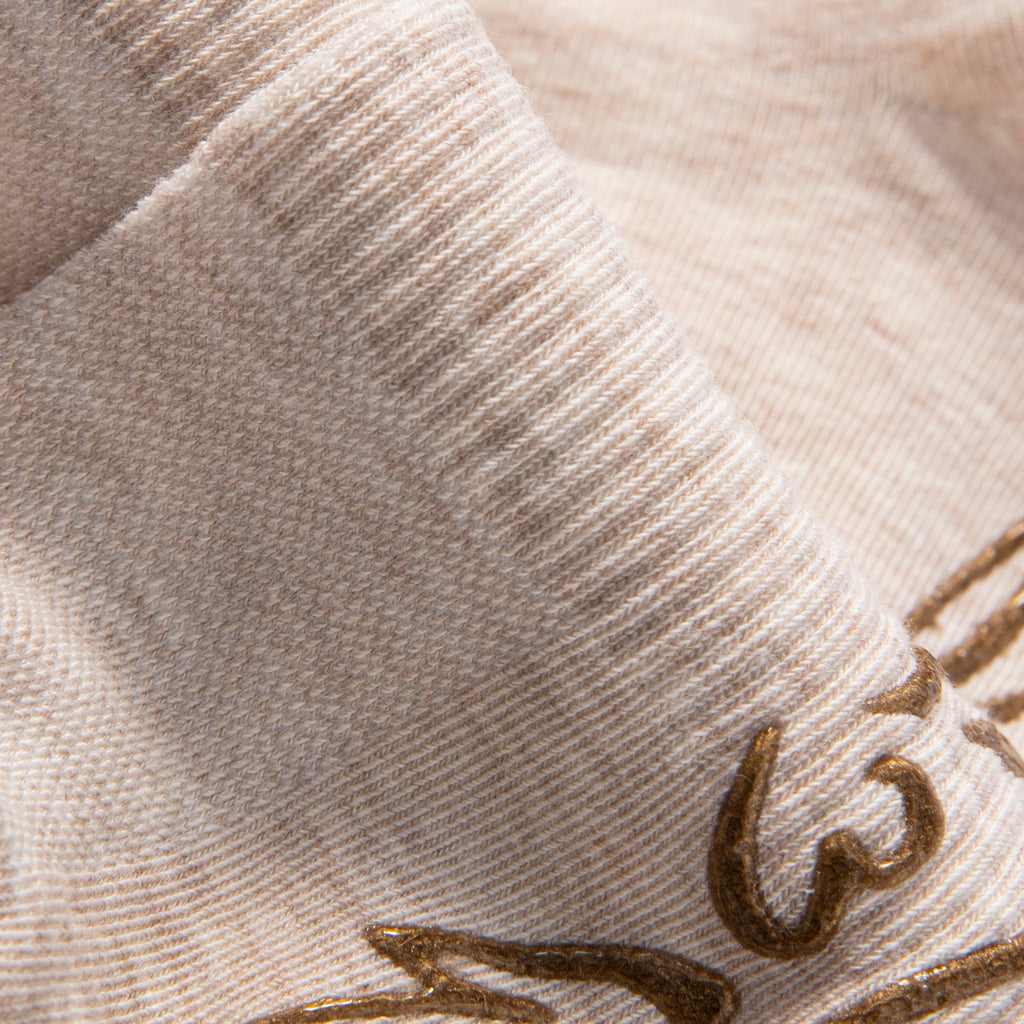 Adult Organic Cotton Non-Slip Socks — Beige Grip Socks, 2 Pairs | Serene Socks