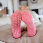 Adult Merino Wool Non-Slip Socks — Coral, 1 Pair | Serene Socks