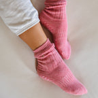 Adult Merino Wool Non-Slip Socks — Coral, 1 Pair | Serene Socks