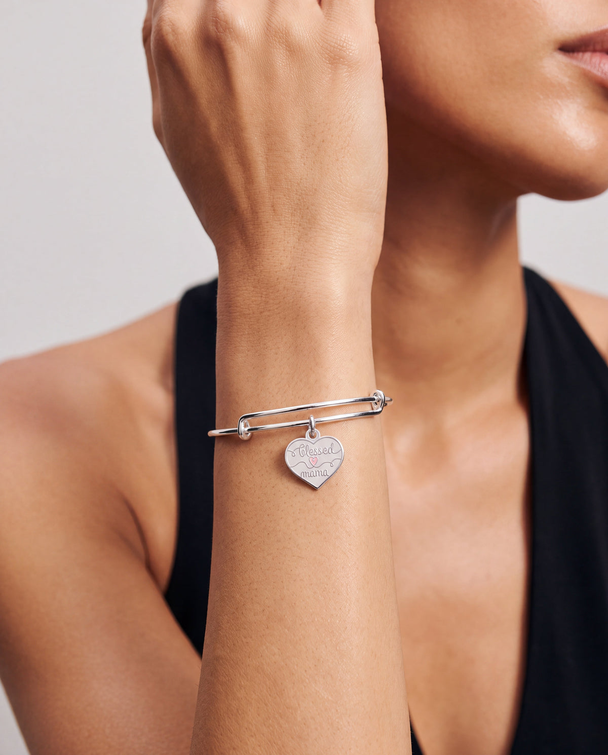 'Blessed Mama' Charm Bangle