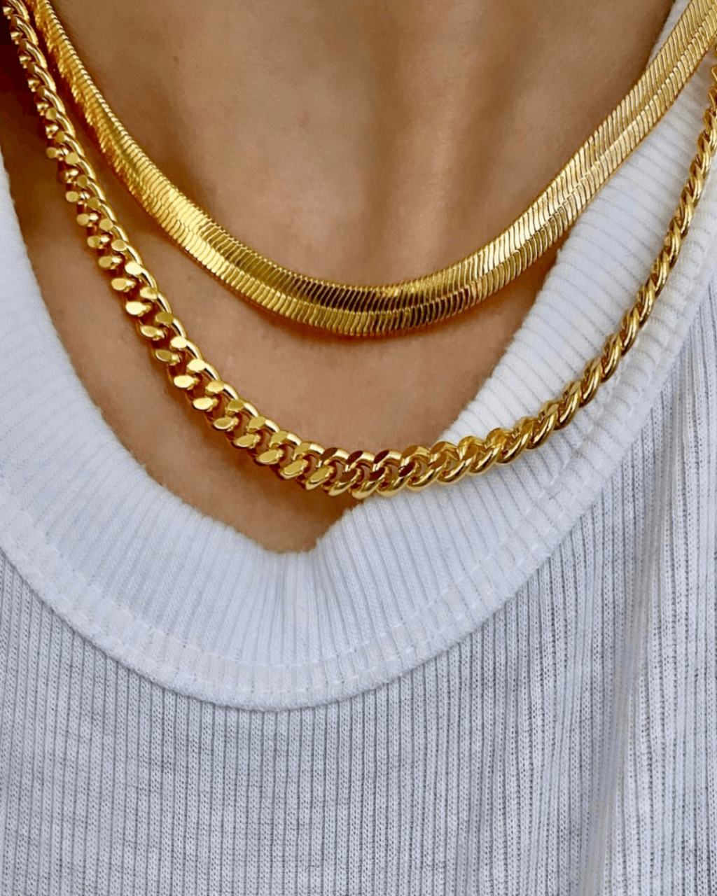18K Gold Cable Chain Necklace