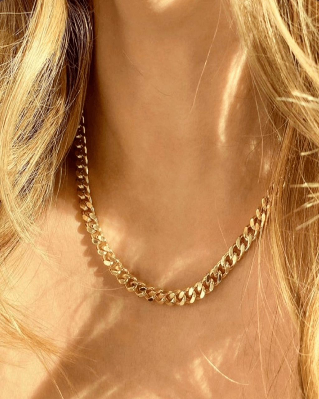 18K Gold Cable Chain Necklace