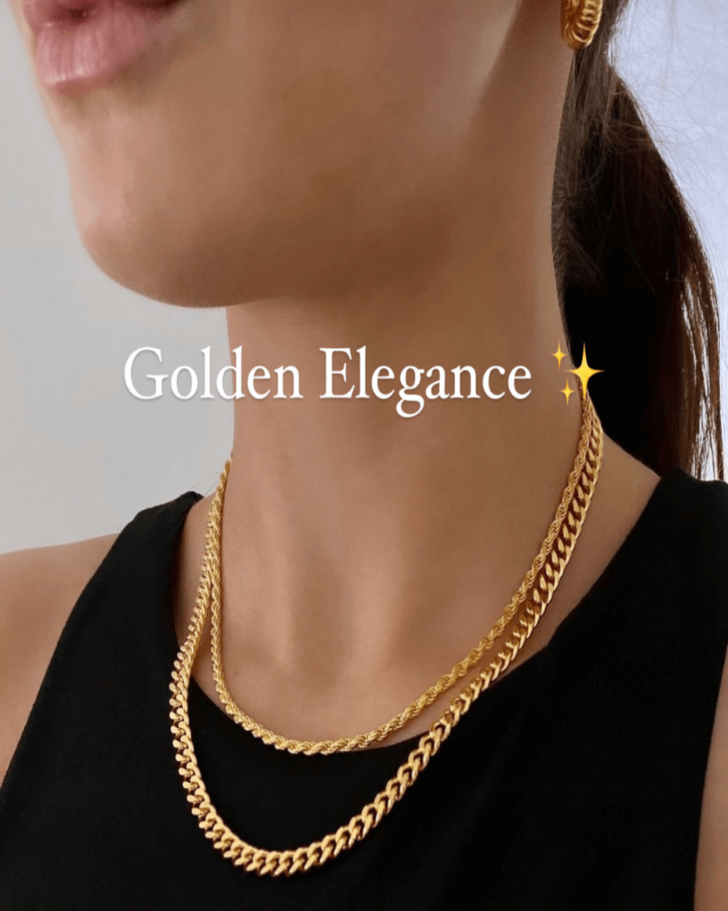 18K Gold Cable Chain Necklace
