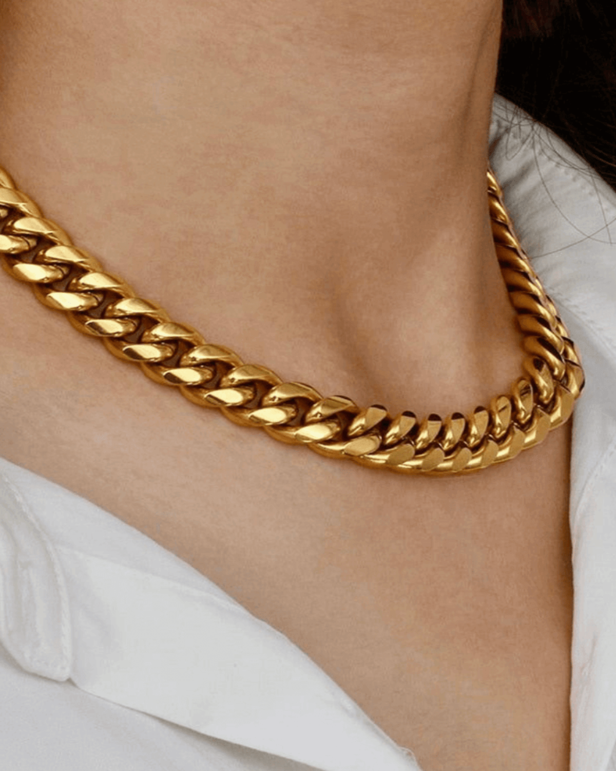 18K Gold Chunky Chain Necklace