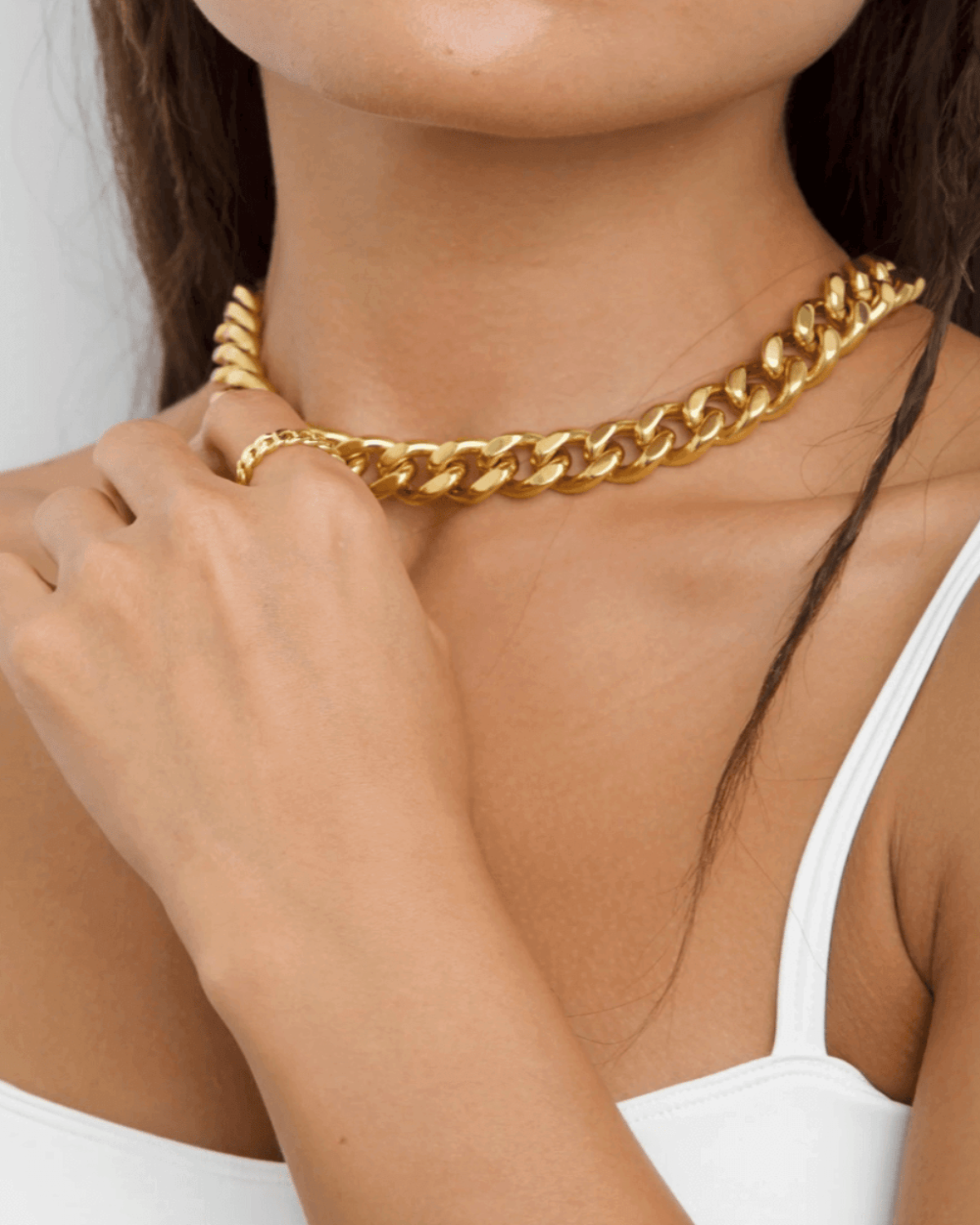 18K Gold Chunky Chain Necklace