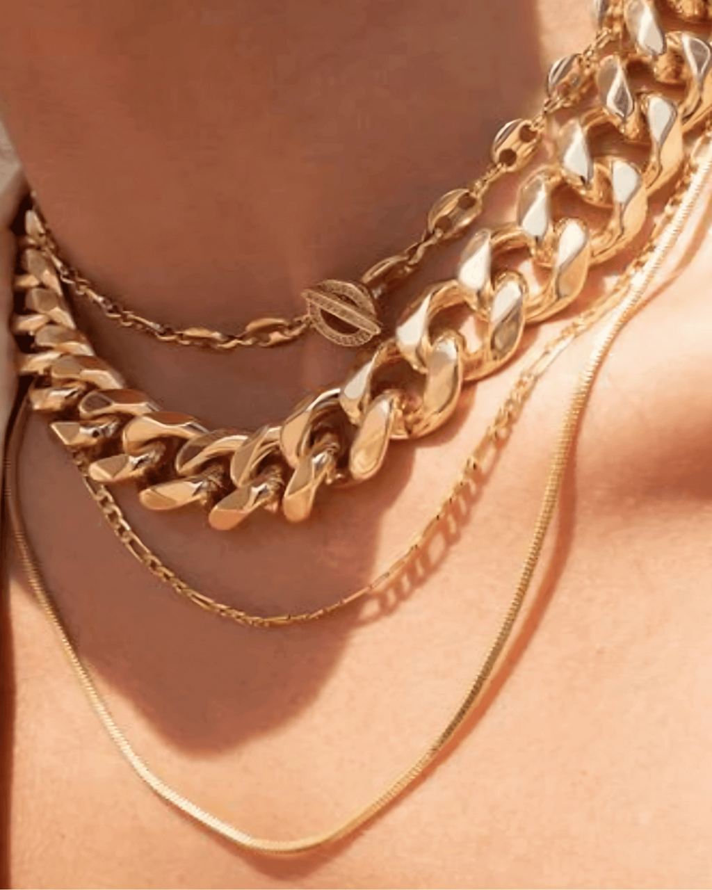 18K Gold Chunky Chain Necklace