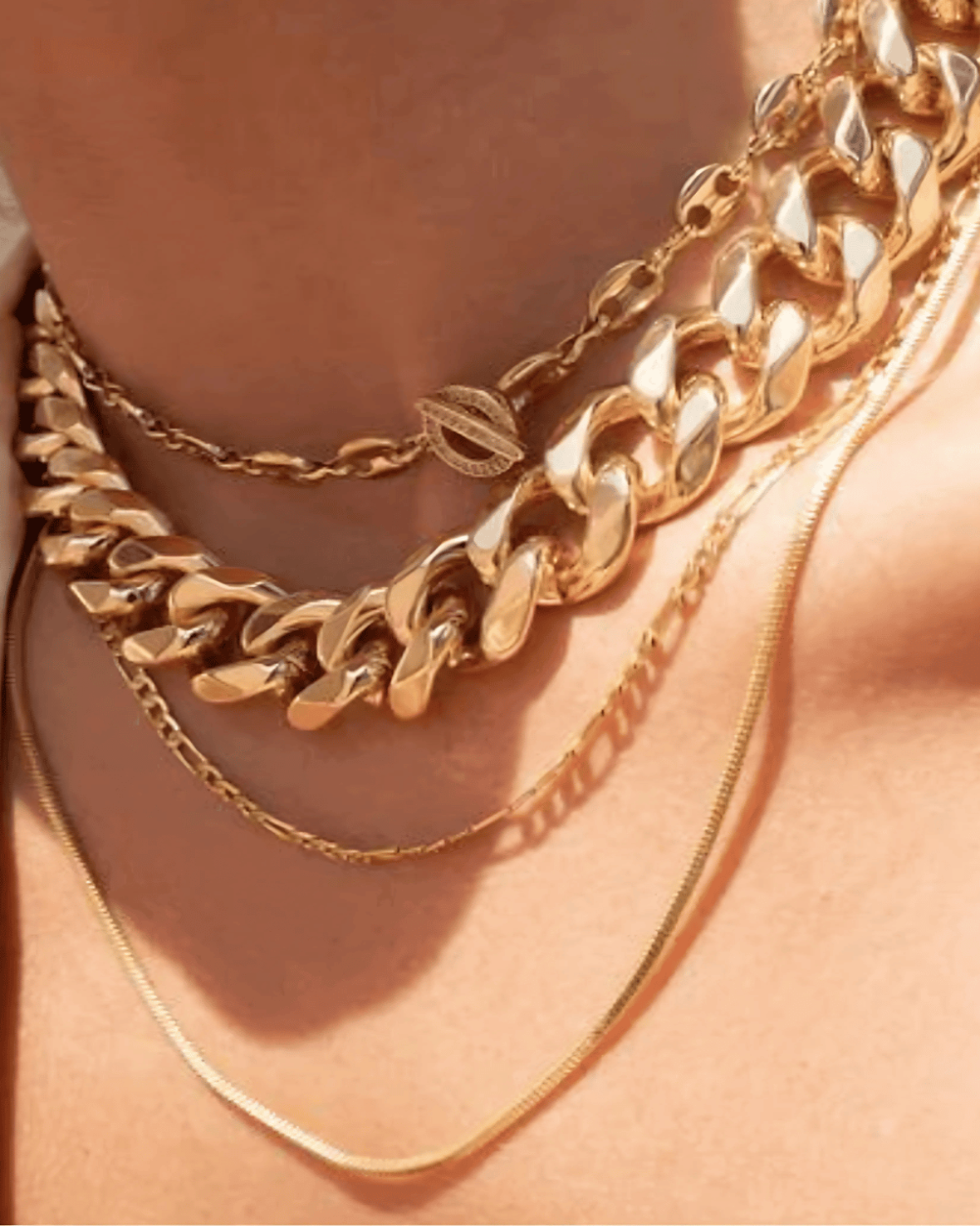 18K Gold Chunky Chain Necklace