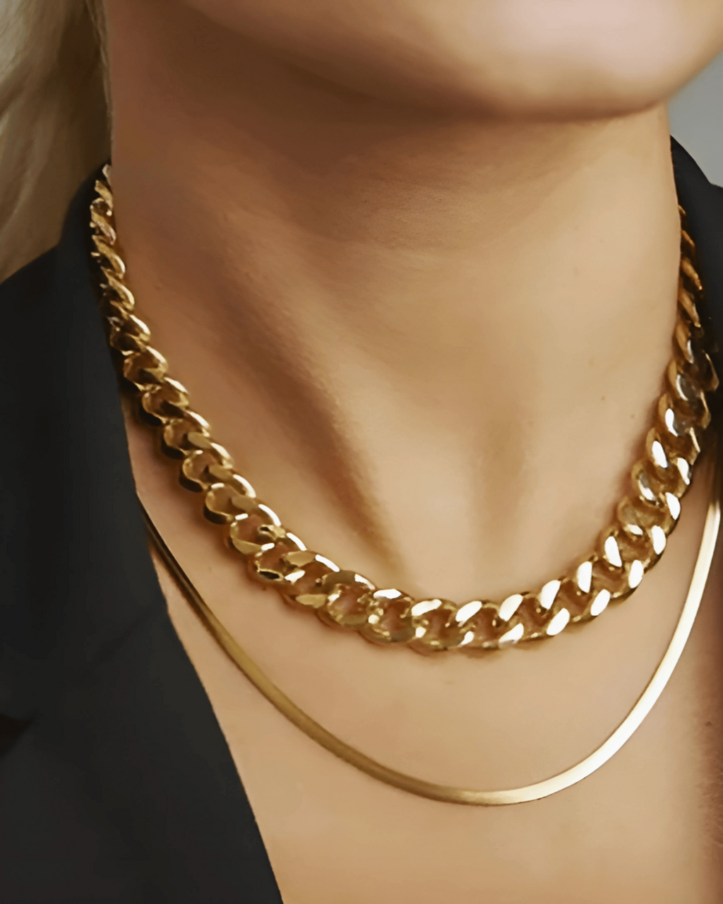 18K Gold Chunky Chain Necklace