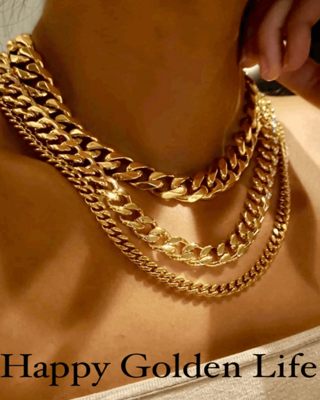 18K Gold Chunky Chain Necklace