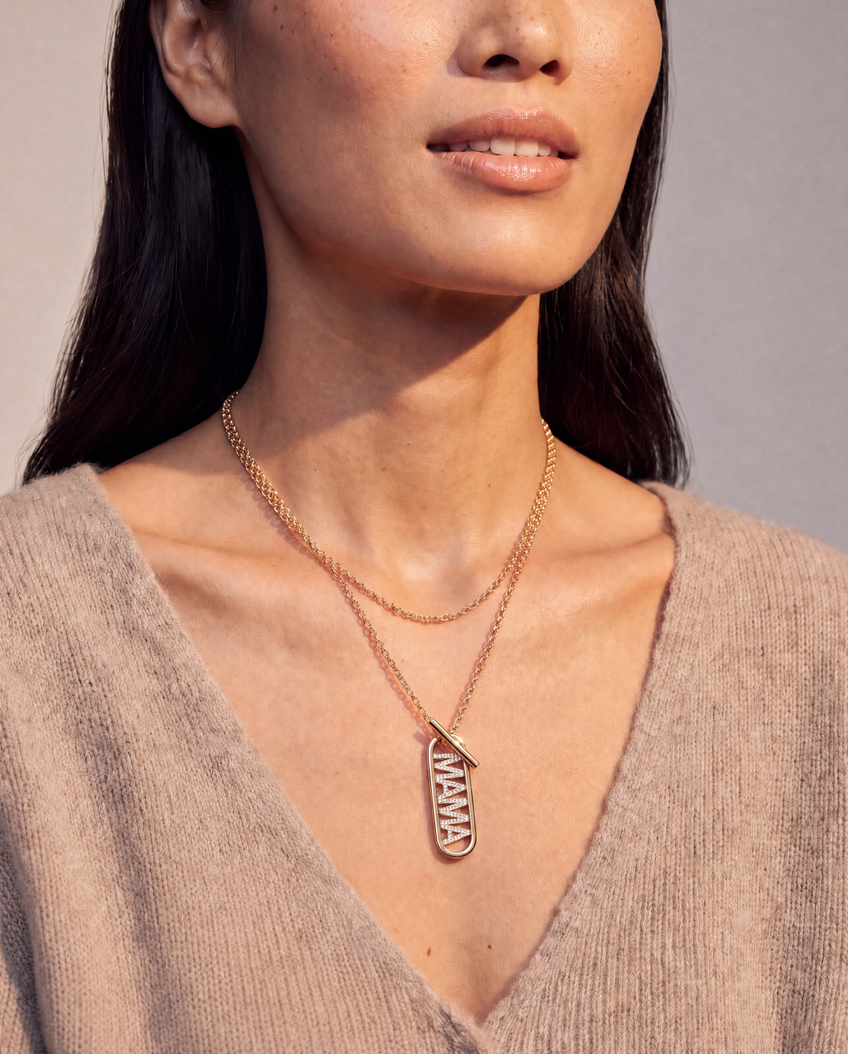 Mama Toggle Pendant Necklace