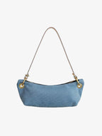 Baby Blair Shoulder Bag, Denim Printed Leather