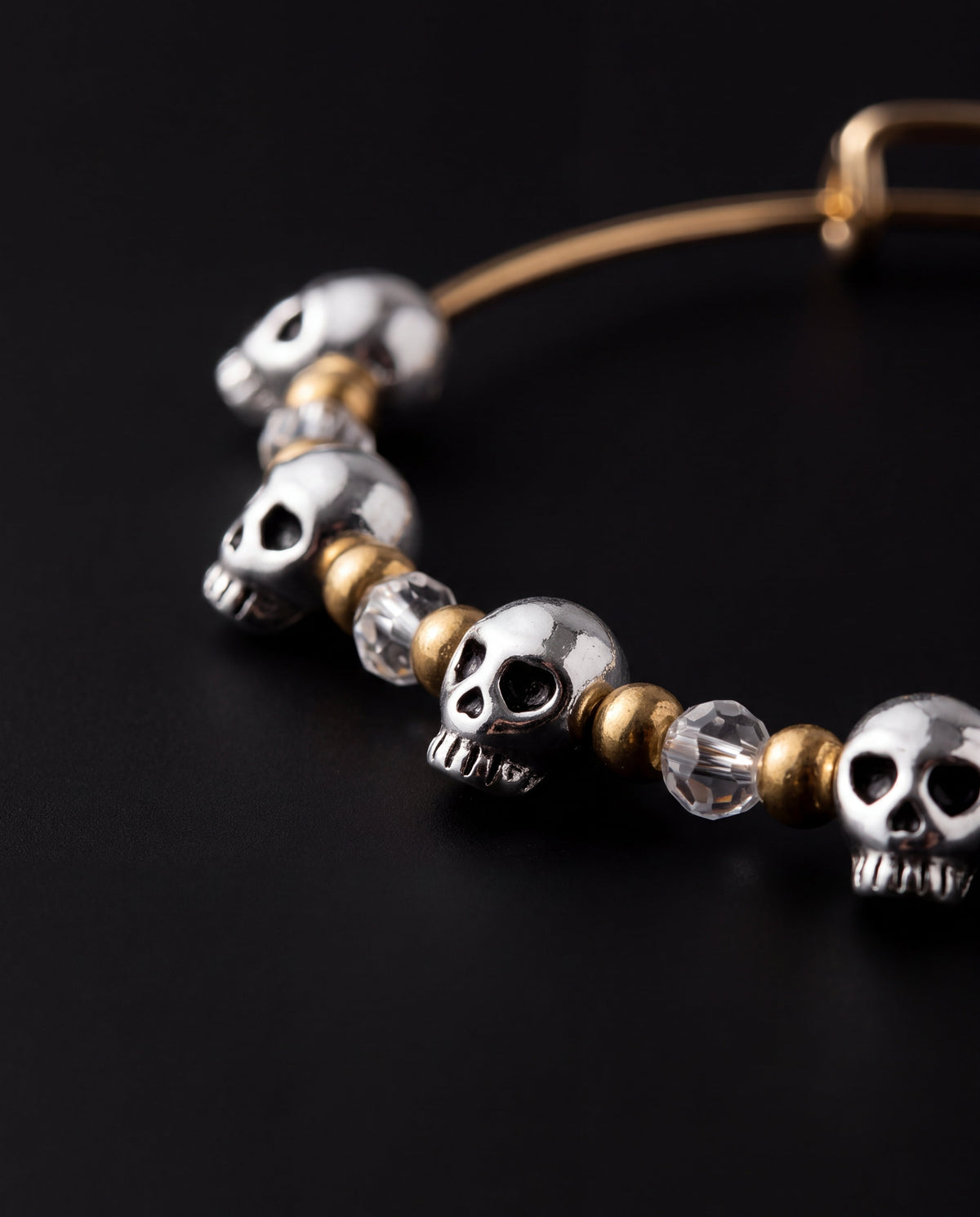 Skull Beaded Bangle