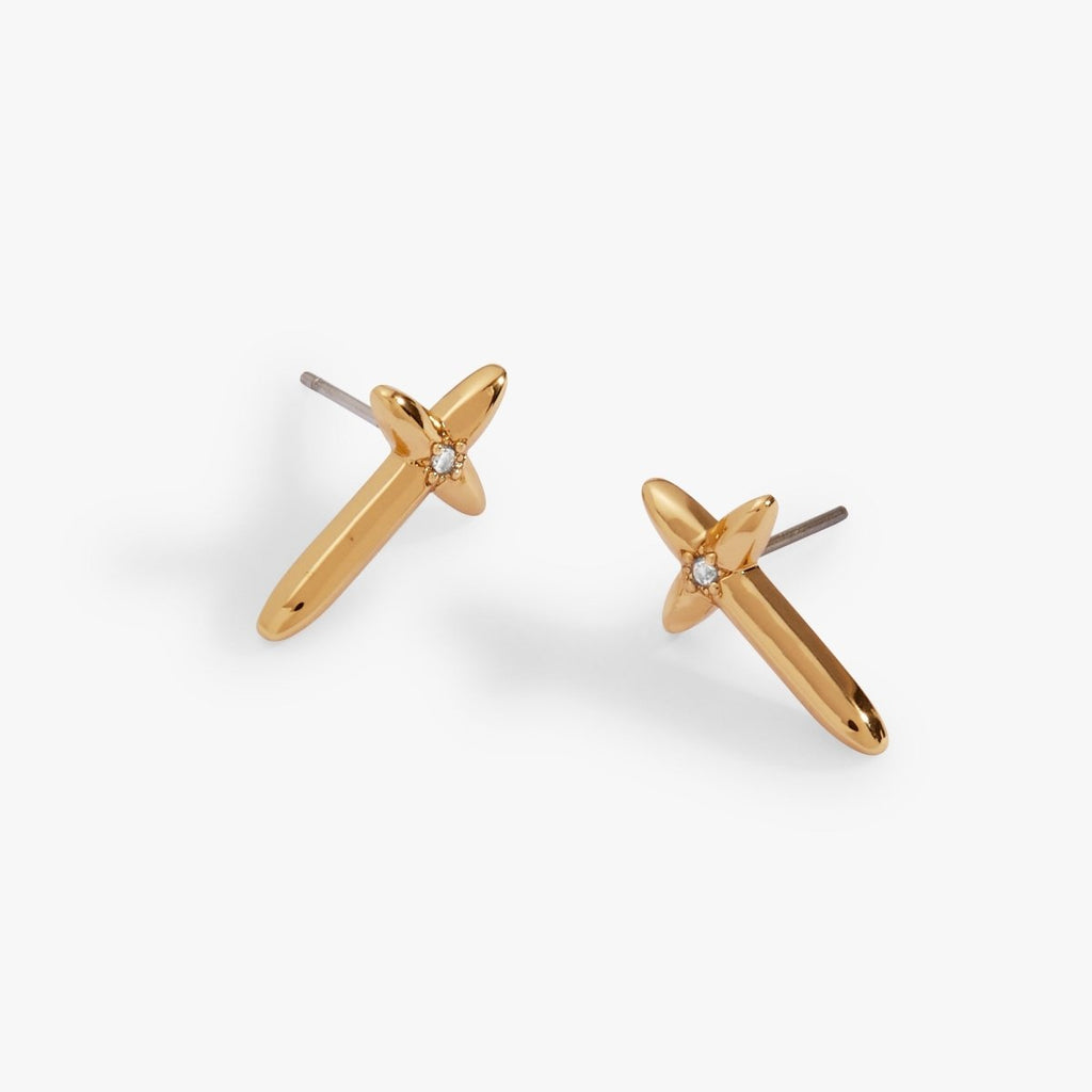 4:13 Cross Stud Earrings - Willow & Luna