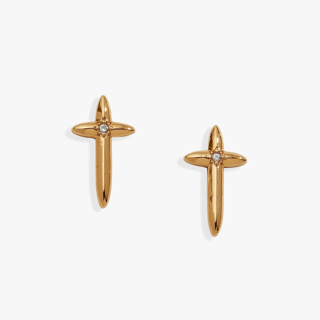 4:13 Cross Stud Earrings - Willow & Luna