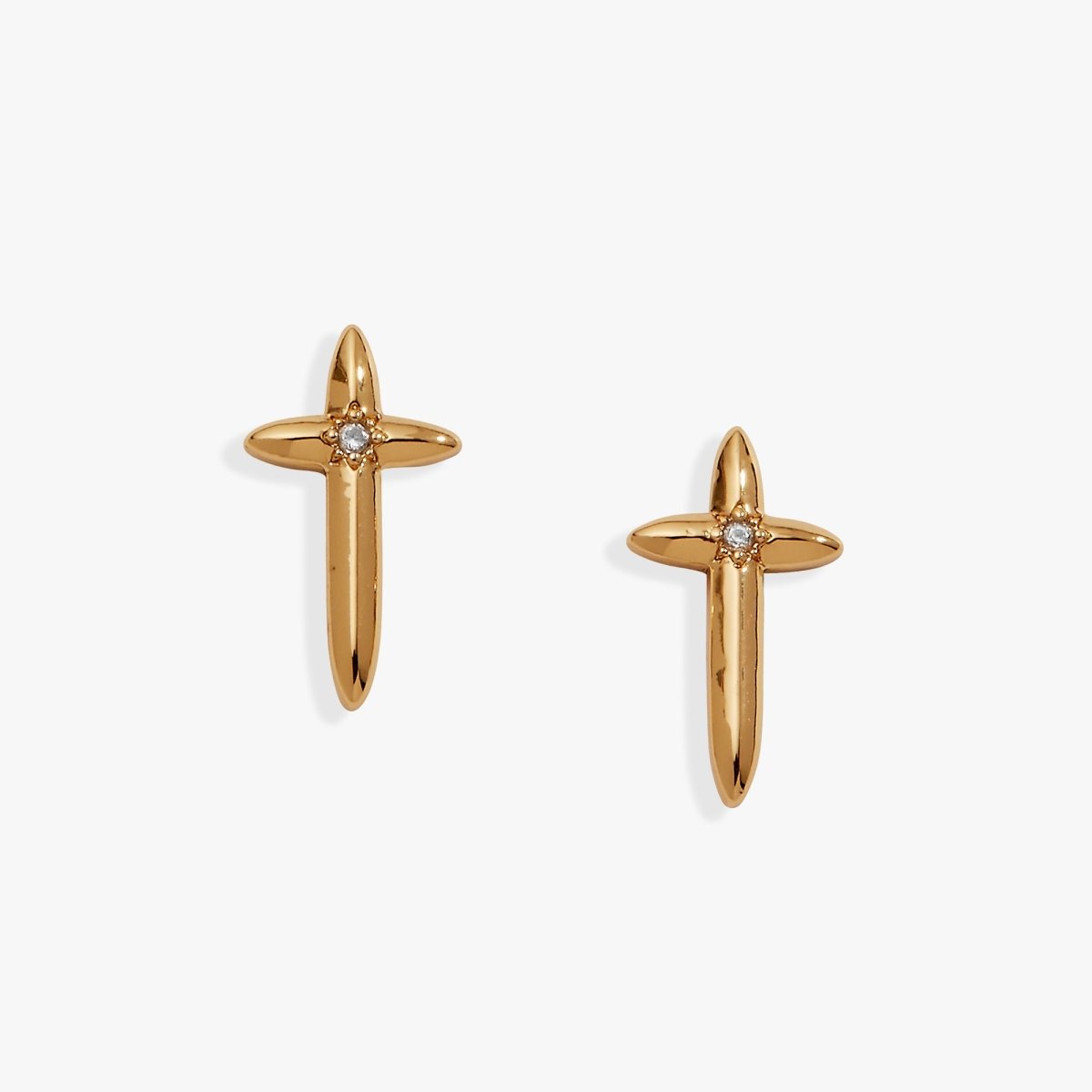 4:13 Cross Stud Earrings - Willow & Luna