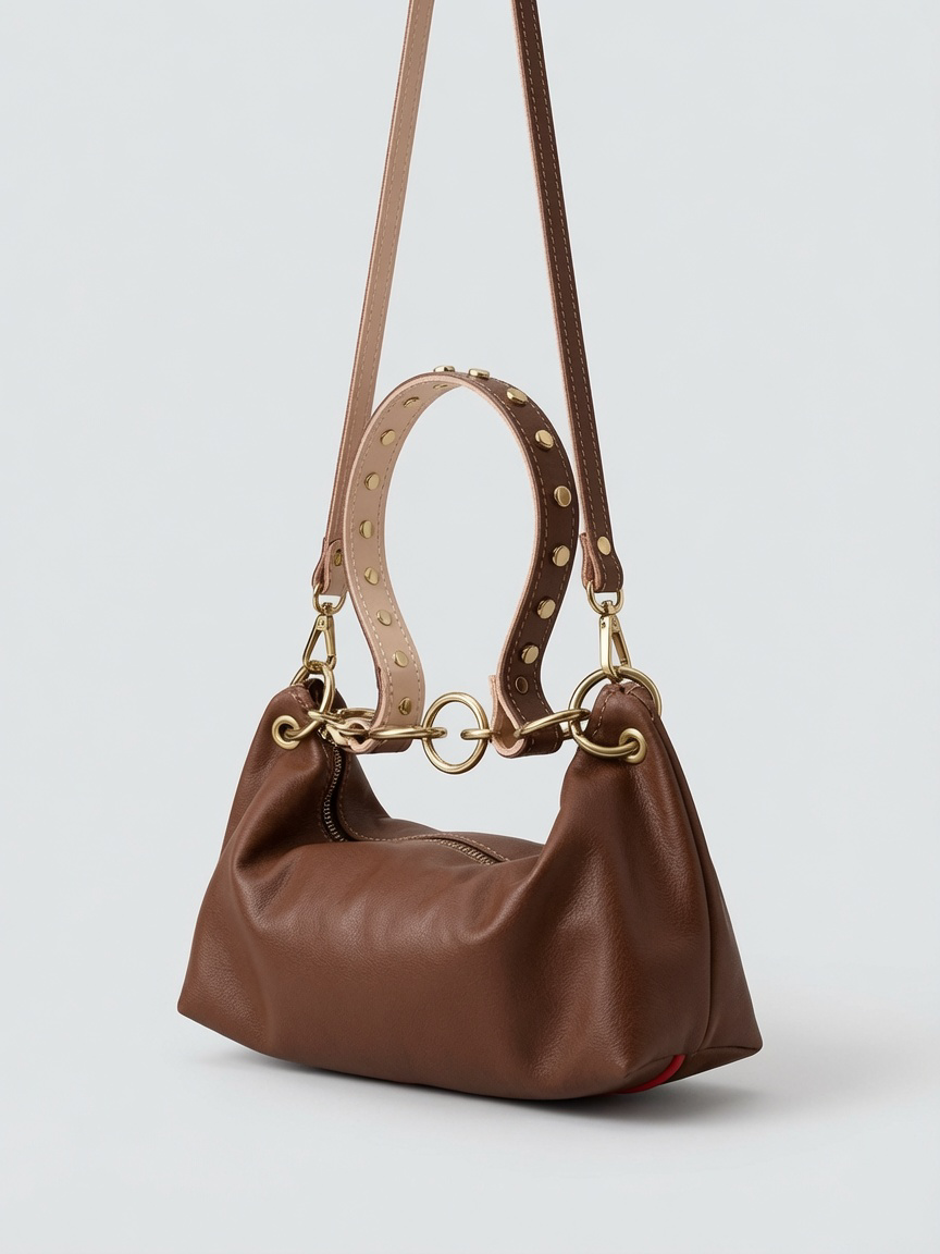 Blair Shoulder Bag, Brown Leather