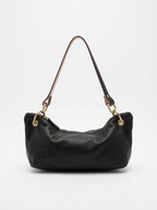 Blair Shoulder Bag, Black Leather