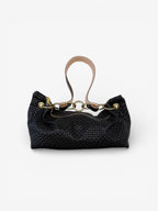 Blair Shoulder Bag, Black Embossed Leather