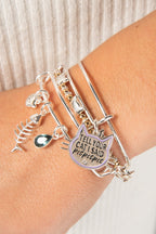 Fish Bone Cat Bangle