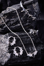 Crystal Bat Hoop Earrings