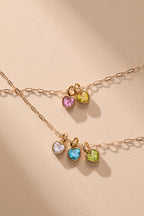 August 'Radiance' Heart Birthstone Charm