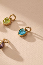 March 'Faith' Heart Birthstone Charm