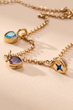 February 'Clarity' Heart Birthstone Charm