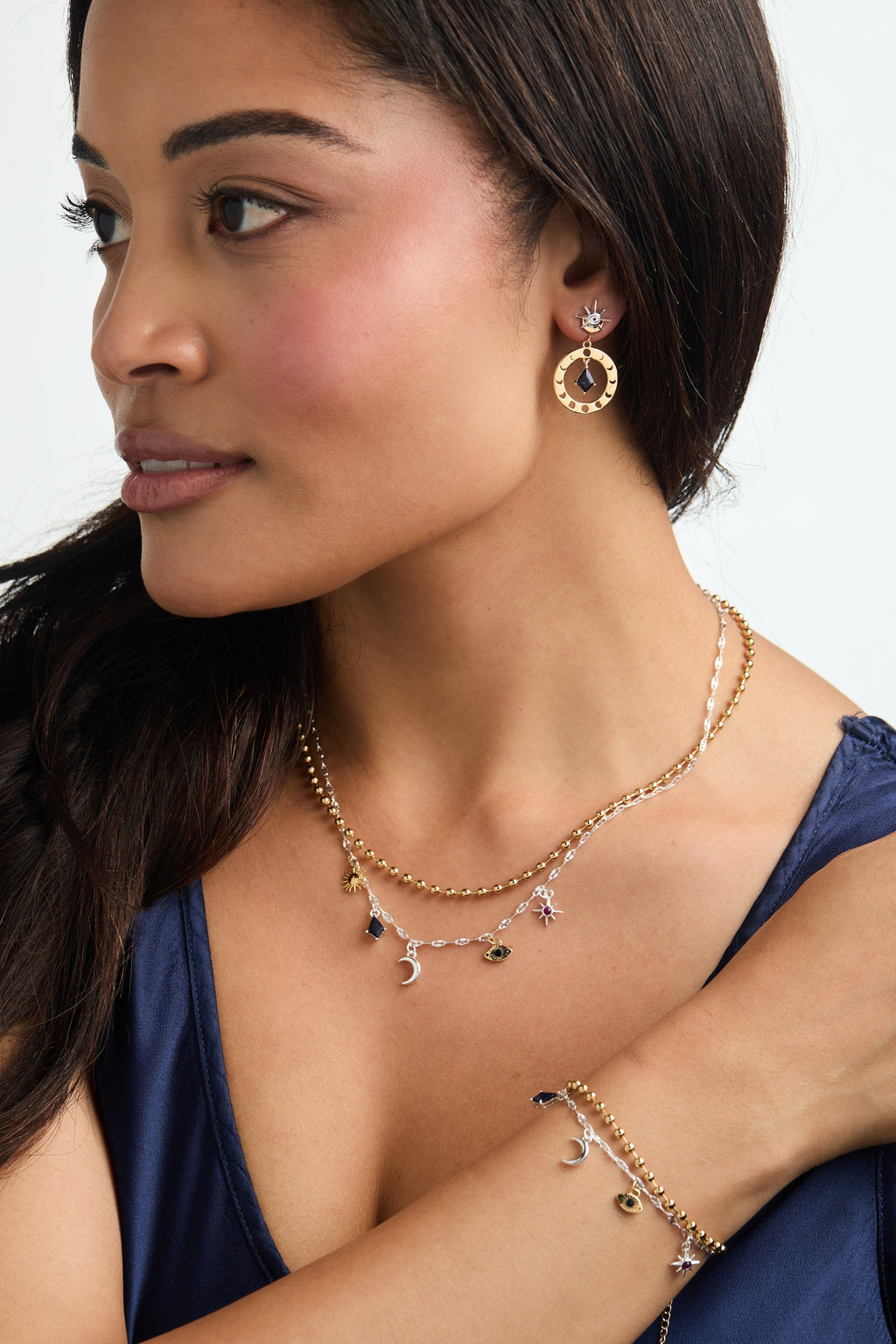Moon Phase Statement Earring