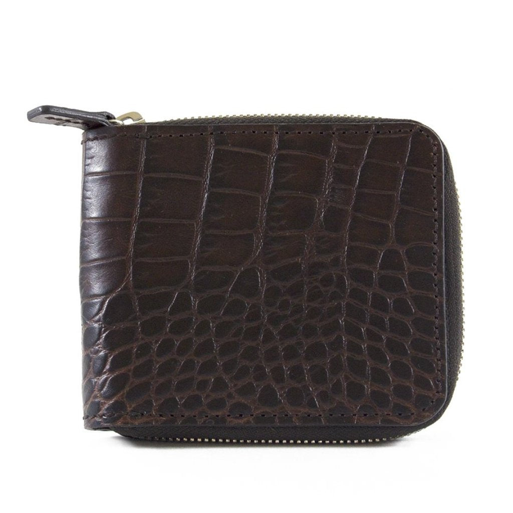 Alligator Embossed Leather Zip-Around Wallet | BPW7573