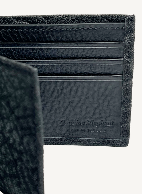 Black Genuine Elephant Wallet | BPW7686