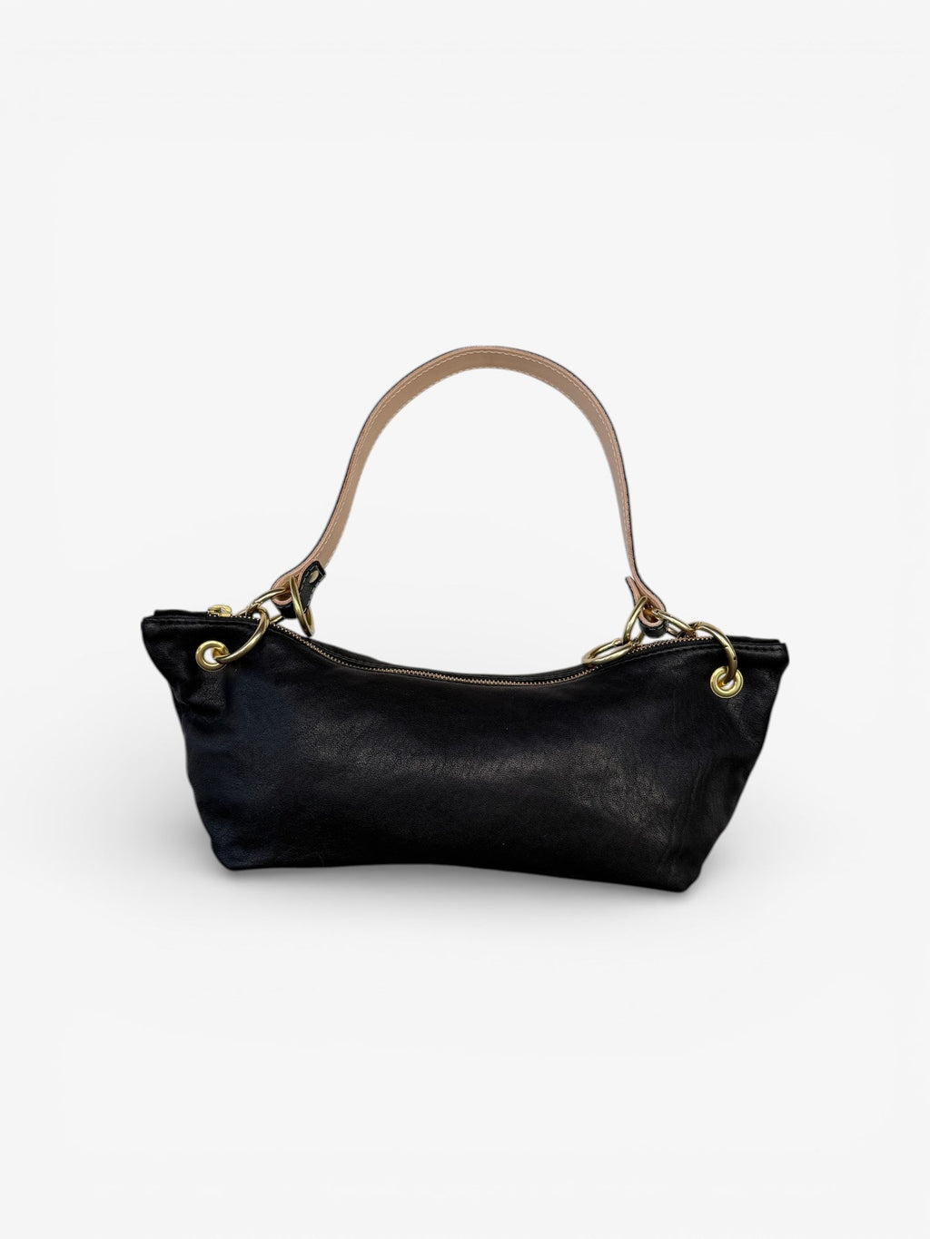 Blair Shoulder Bag, Black Leather