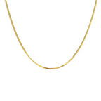 C001G B.Tiff Gold Octagonal Herringbone Chain Necklace/ 1.5mm(An exclusive clasp design)