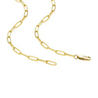 C011G Oval Paperclip Link Chain Necklace and Bracelet Set