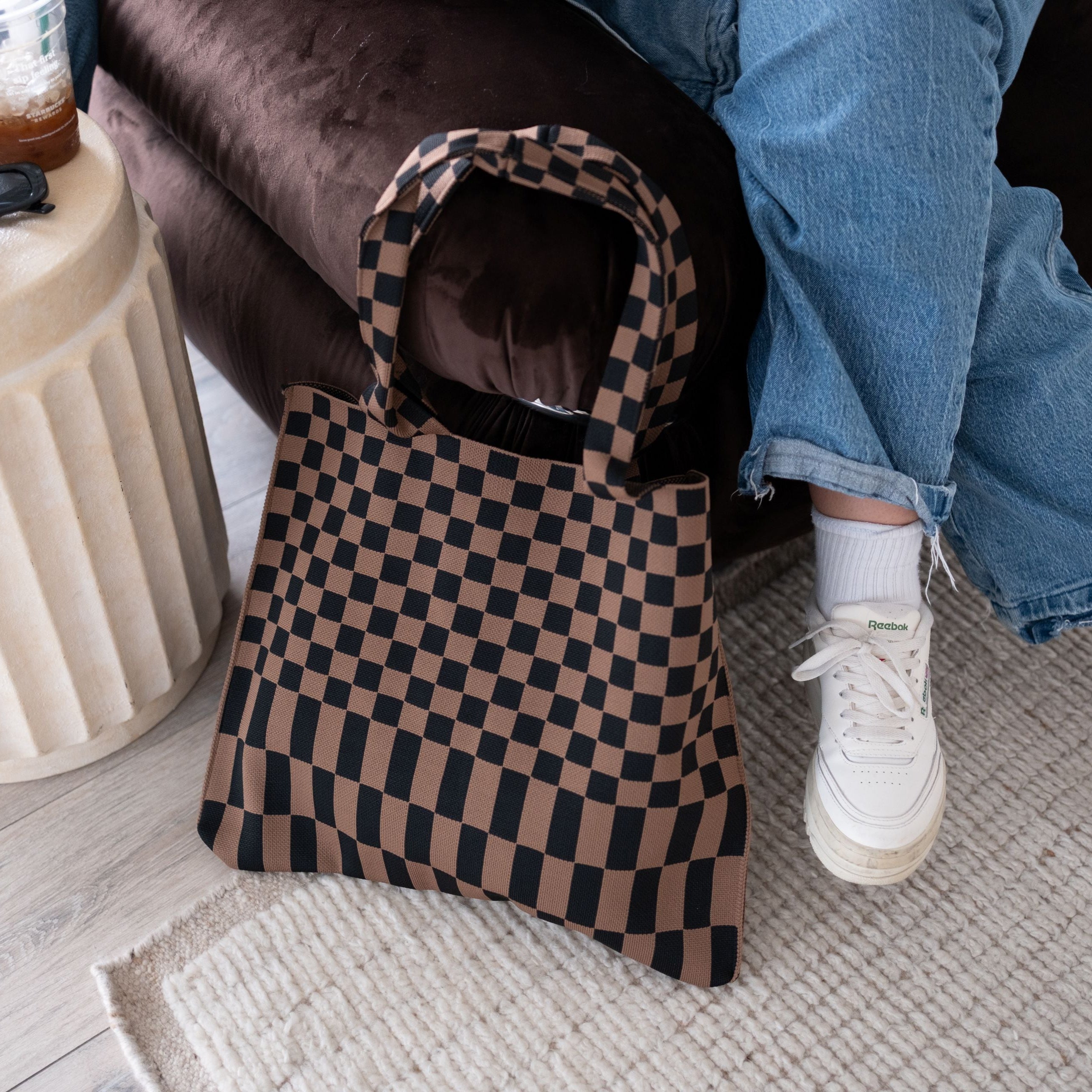 The Classic Checkered Skinny Tote