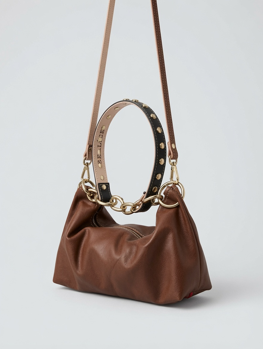 Blair Shoulder Bag, Brown Leather