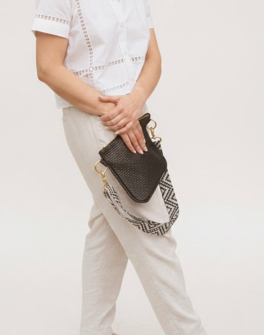 Alice Crossbody Bag, Black Leather
