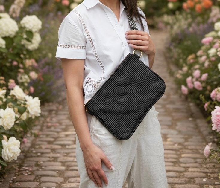 Alice Crossbody Bag, Black Leather