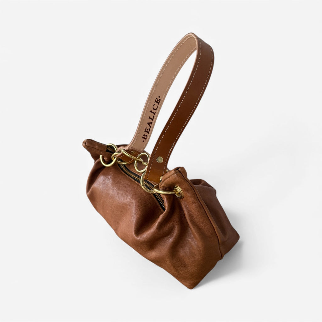 Blair Shoulder Bag, Brown Leather