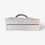 Blair Shoulder Bag, Cream Embossed Leather