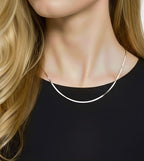 C002W B.Tiff Herringbone Chain Necklace/ 2mm