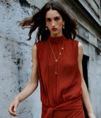 PTloveG B.Tiff Gold Adjustable Love Lariat Chain Necklace