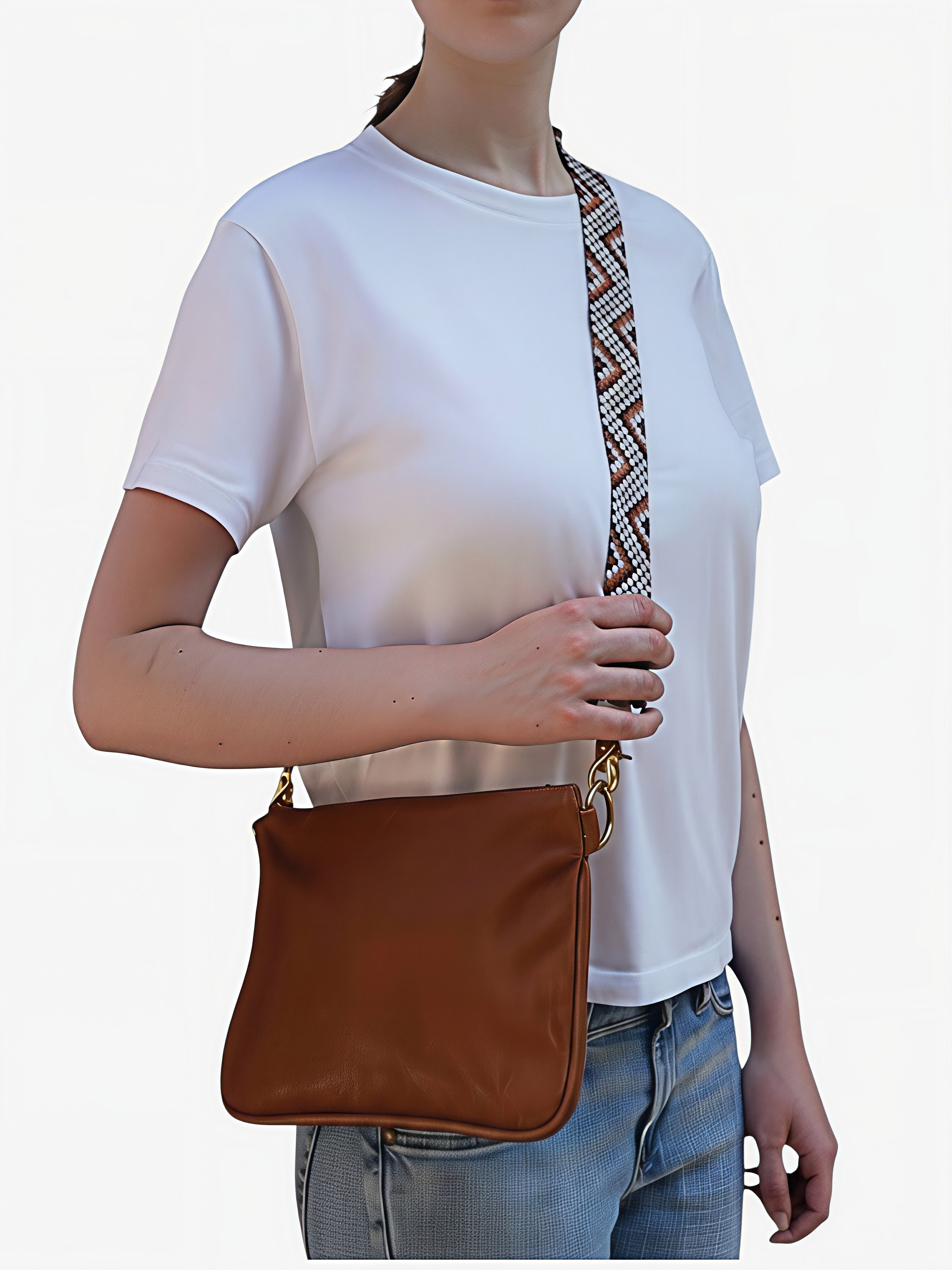 Alice Crossbody Bag, Brown Leather