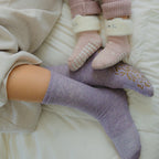 Adult Organic Cotton Non-Slip Socks — Lavender Grip Socks, 2 Pairs | Serene Socks