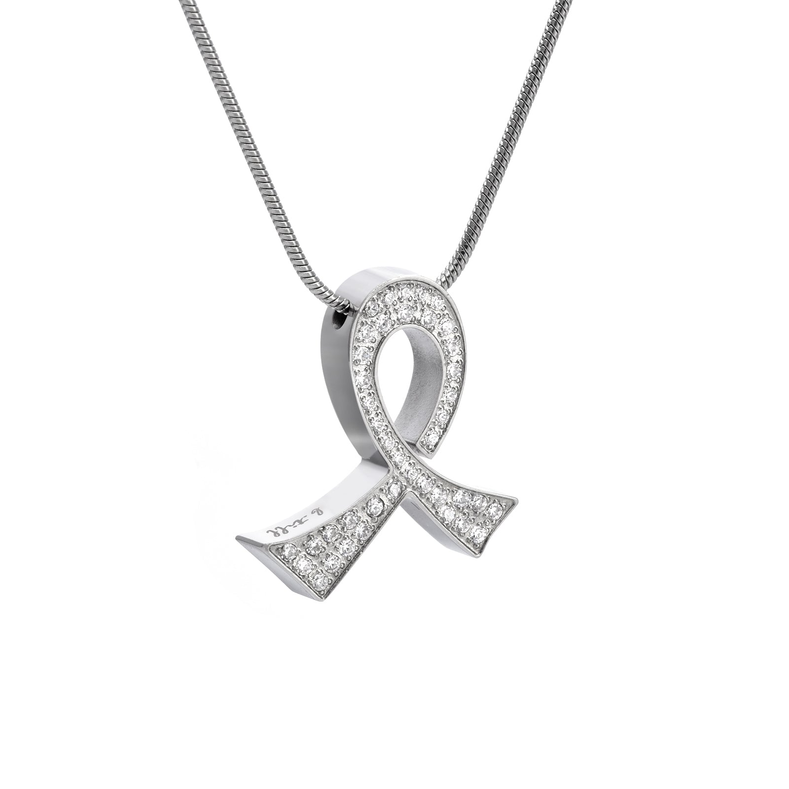 PT204W B.Tiff Pavé Scarf Pendant Necklace