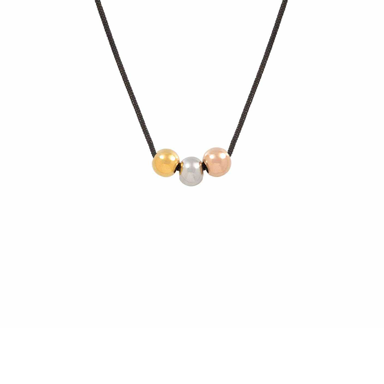 PT302B B.Tiff Triolette Pendant Necklace [Black Chain]